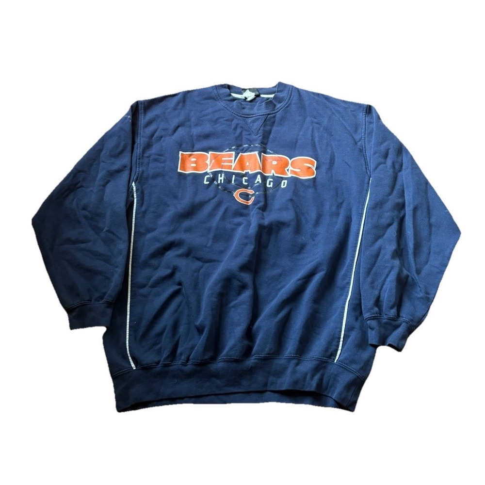 NFL Team Apparel Chicago Bears NFL Graphic Logo Crew Neck Long Sleeve XL Vintage